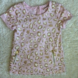 Pink and sparkly gold leopard print top from Juicy
